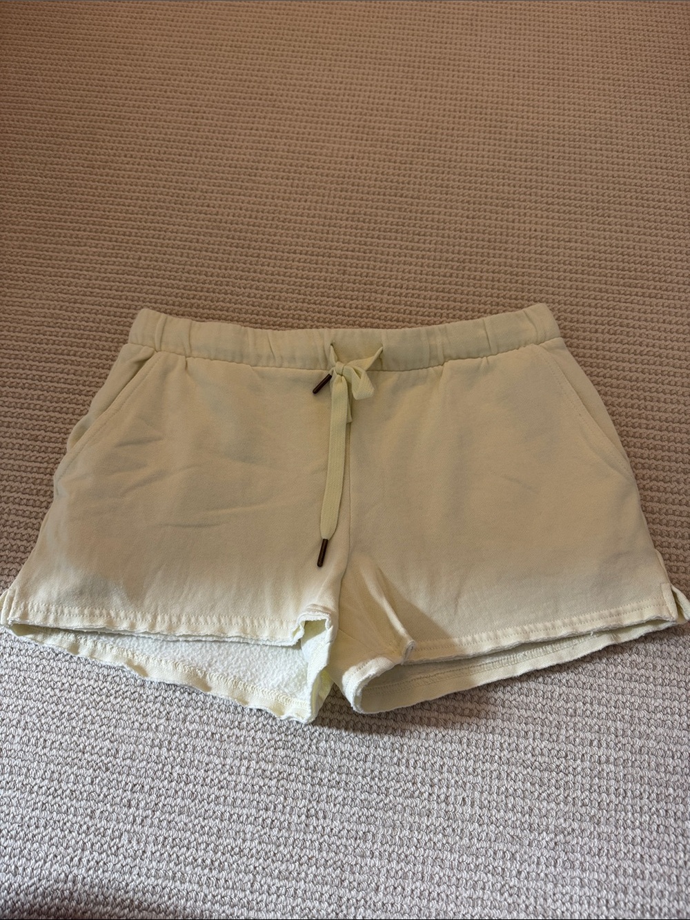 Women's Athletic Lounge Shorts in Light Yellow